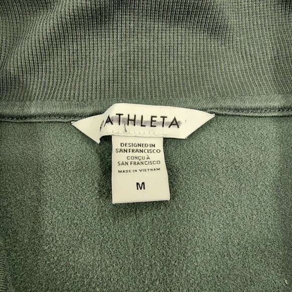 Athleta Triumph Hybrid half zip sweatshirt Bali Green Medium - Picture 6 of 6
